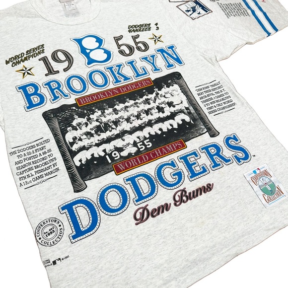 Vintage Long Gone Cooperstown Collection 1955 Brooklyn Dodgers Shirt - Picture 3 of 10